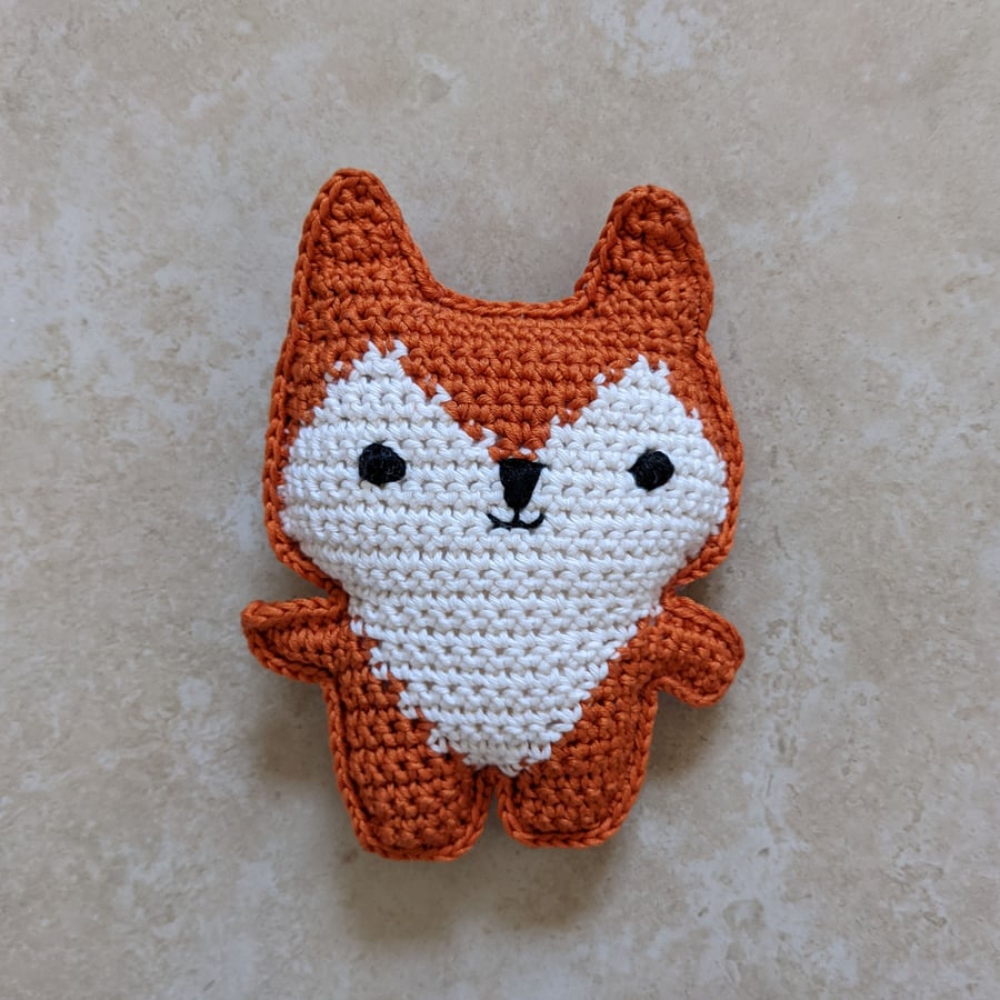 Fox, Crochet Toy, Baby Gift, 100% Cotton