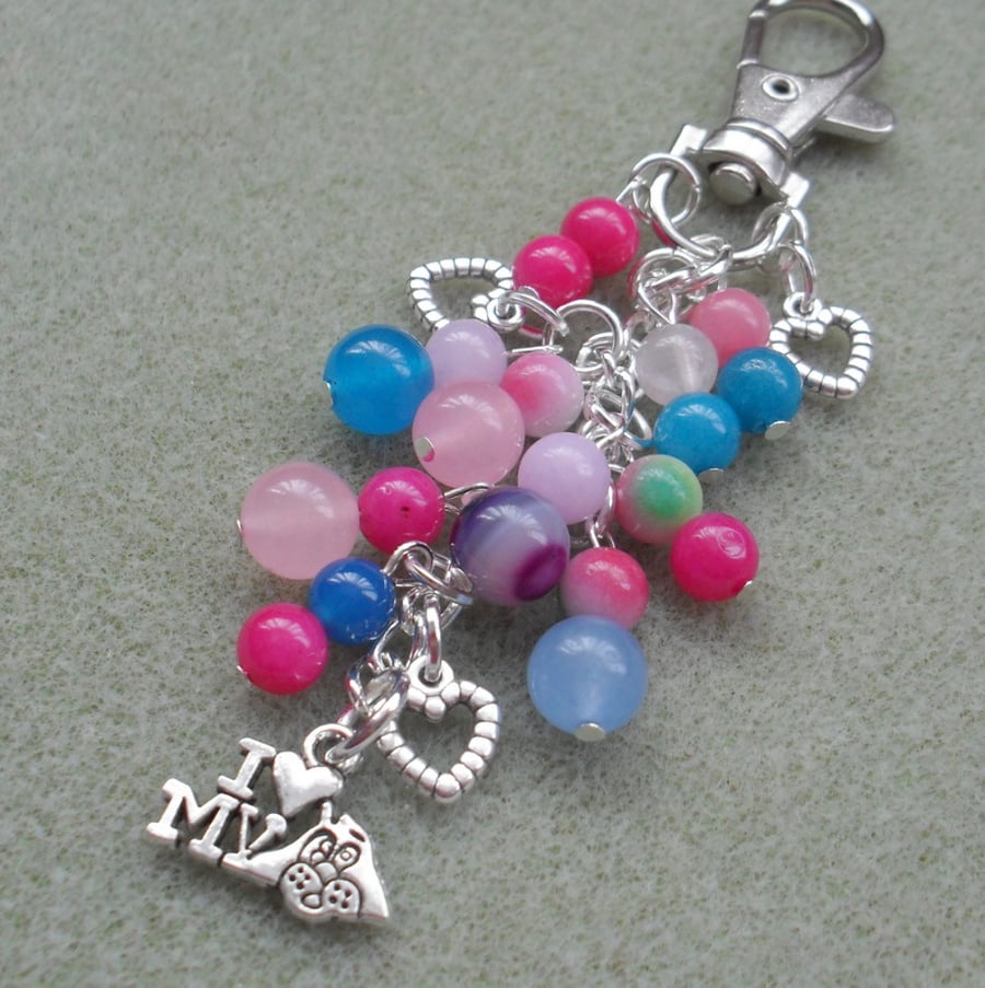 SALE NOW 3 POUNDS I Love My Dog Bag Charm