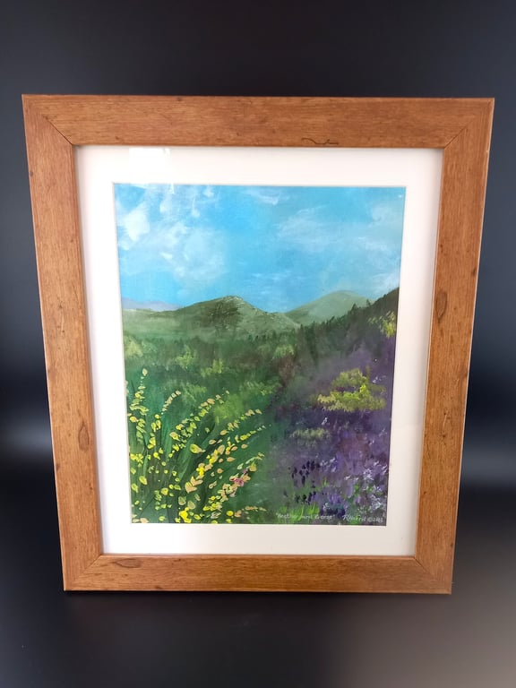 Heather and Gorse - Dartmoor heat inspired moorland artwork 