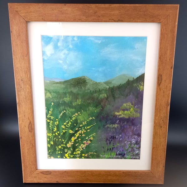 Heather and Gorse - Dartmoor heat inspired moorland artwork 
