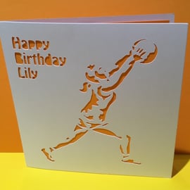 Netball Birthday Card - Personalised Birthday Card - or other occasions