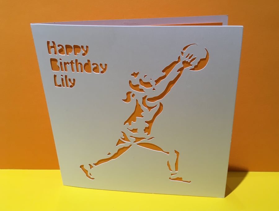 Netball Birthday Card - Personalised Birthday Card - or other occasions