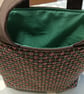 Small brown tote bag with sashiko embroidery detail  - Image 6
