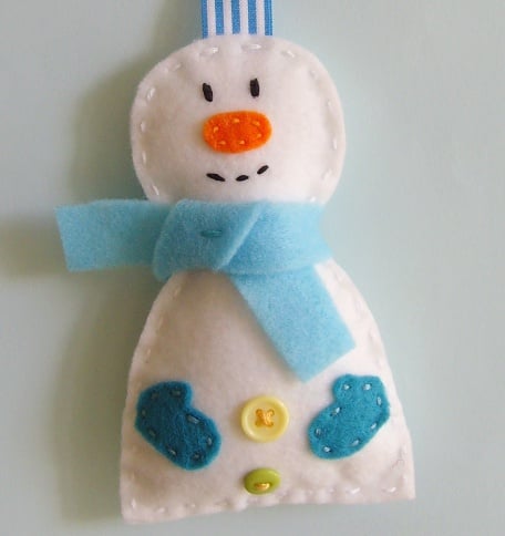  christmas tree decoration  handmade Sam the snowman