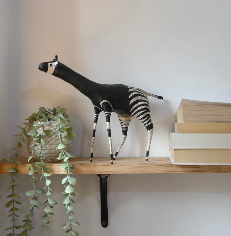 Handmade Paper Okapi - Handmade Nature Inspired Sustainable Joy Gift Artwork