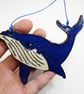 Pottery blue whale hanging decoration - Image 2