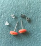 Pink Cherry polymer clay stud earrings - Image 6