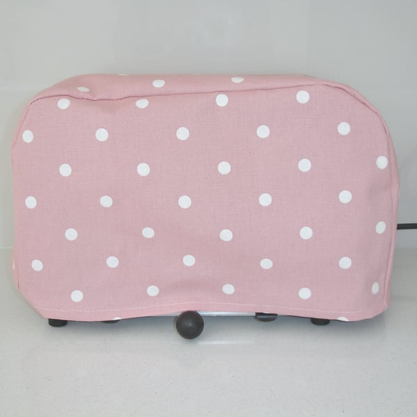 Toaster Cover Polka Dots Dualit 4 Slice Toaster Dust Cover NOT PADDED Pink