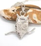  Ruby Owl Necklace Sterling Silver Hallmarked Handmade Gem Owl - Image 4