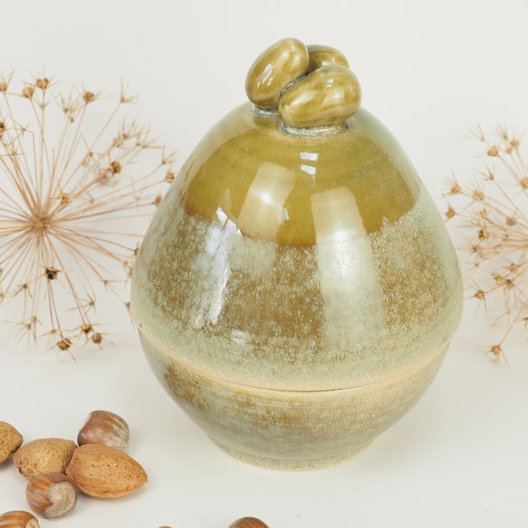 REDUCED Green Re-usable Ceramic Easter egg - SLIGHT SECOND