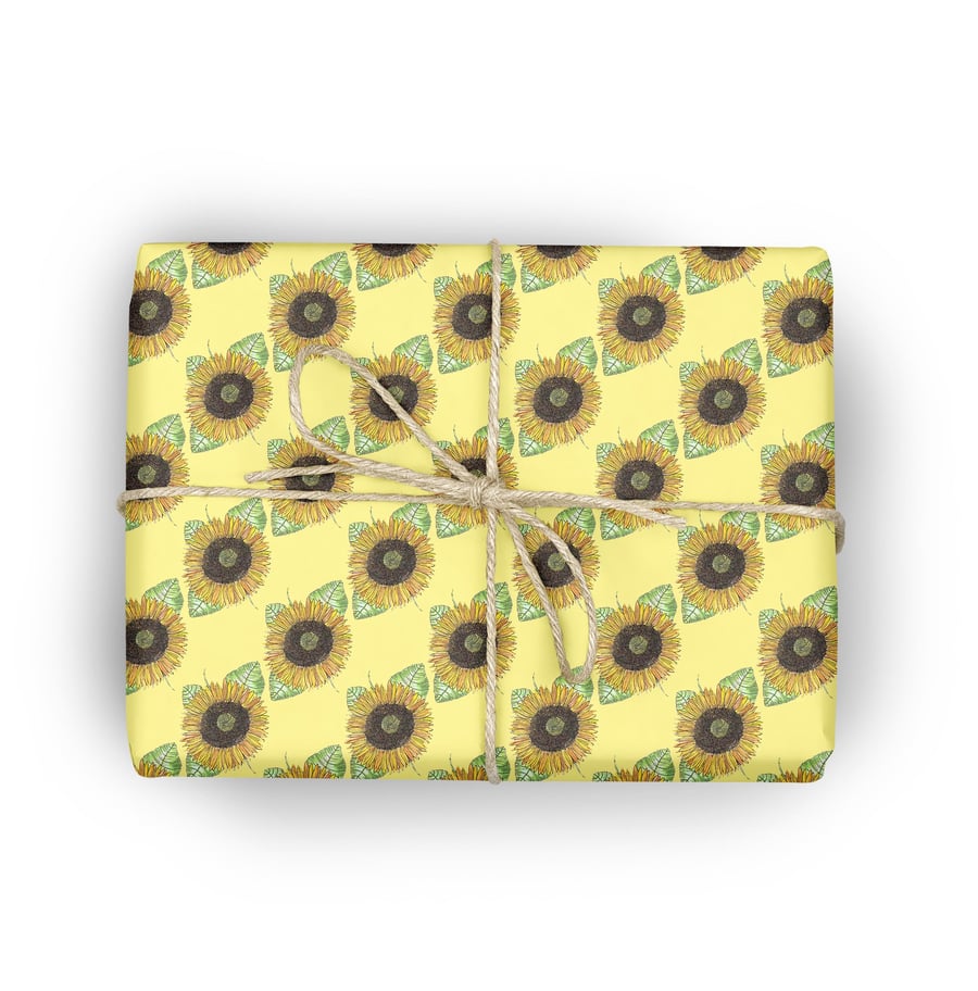 Sunflower wrapping paper