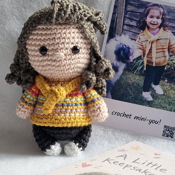 Personalised Crochet Doll from Photo - Custom Handmade Keepsake