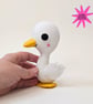 Prim Goose, wool felt sculpture, Super Seconds Festival