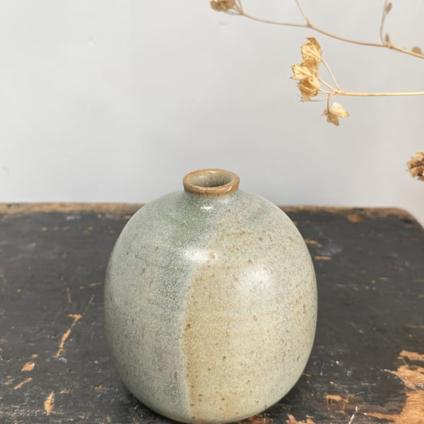 Stoneware stem vase