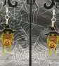Trick or Treat Halloween Frog Dangle Earrings - Image 2