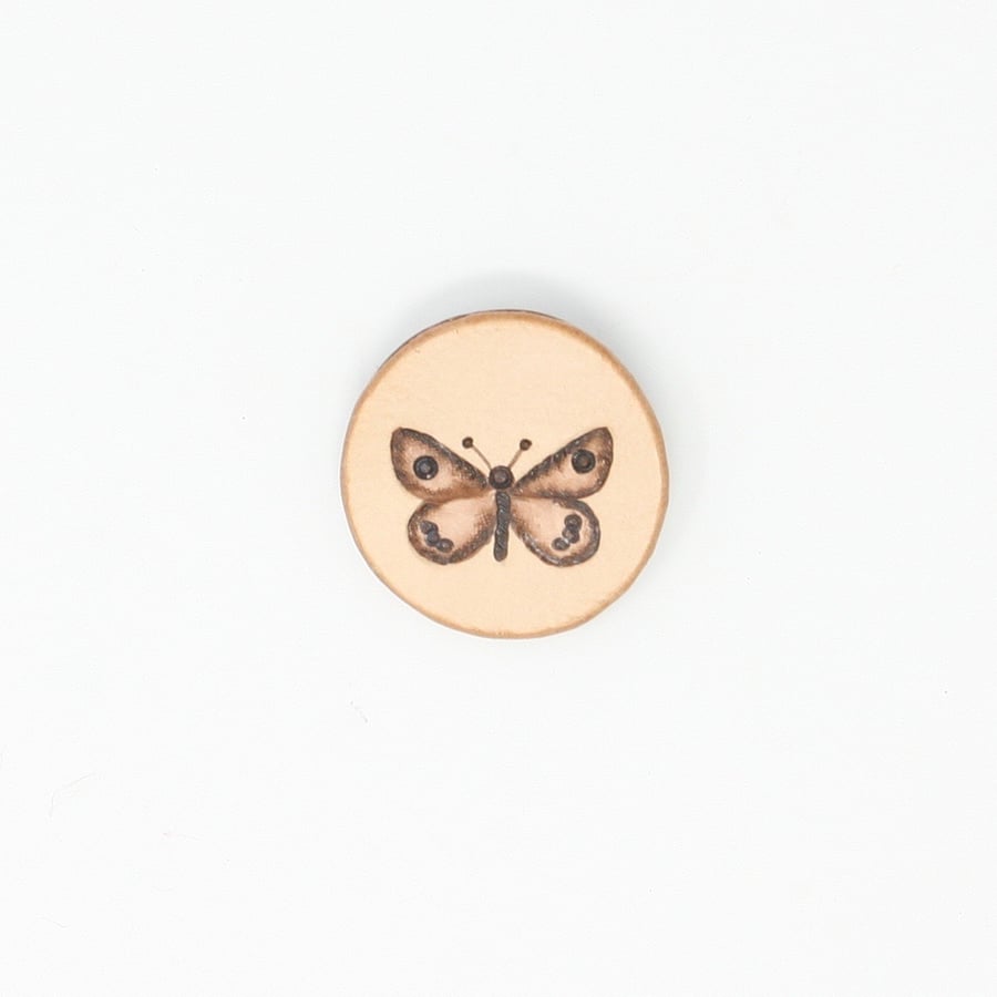 Leather butterfly brooch