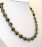 Green Marble Effect Neckace and Earring Set - Image 4