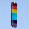 Rainbow Coloured Fused Glass Suncatcher