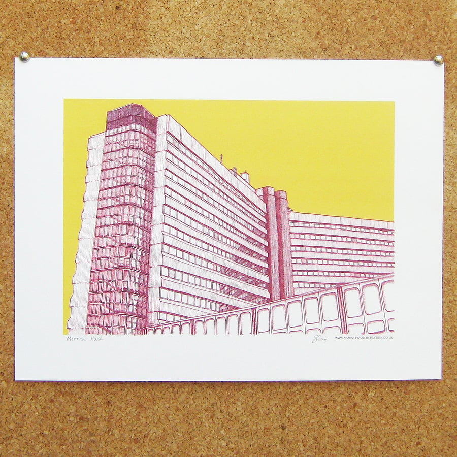 SALE! Merrion House Art Print - Leeds Print