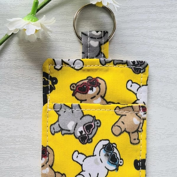 Handmade Lanyard Pen Holder, Teddy Bear Fabric,  Gift for Office Workers, Carers