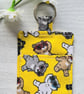 Handmade Lanyard Pen Holder, Teddy Bear Fabric,  Gift for Office Workers, Carers