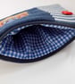 Coin purse with beach huts and red heart button - Image 5