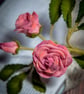 Blush Petal Rose in Terracotta – Pink Felt Bloom - Image 6