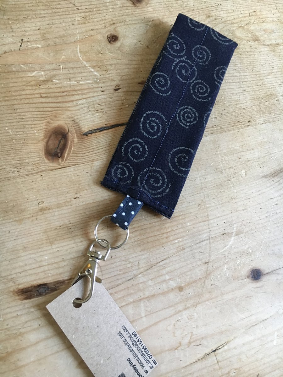 Handsewn fabric keychain