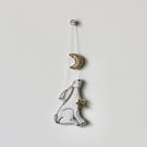 'Moon Gazing Hare' - Hanging Decoration