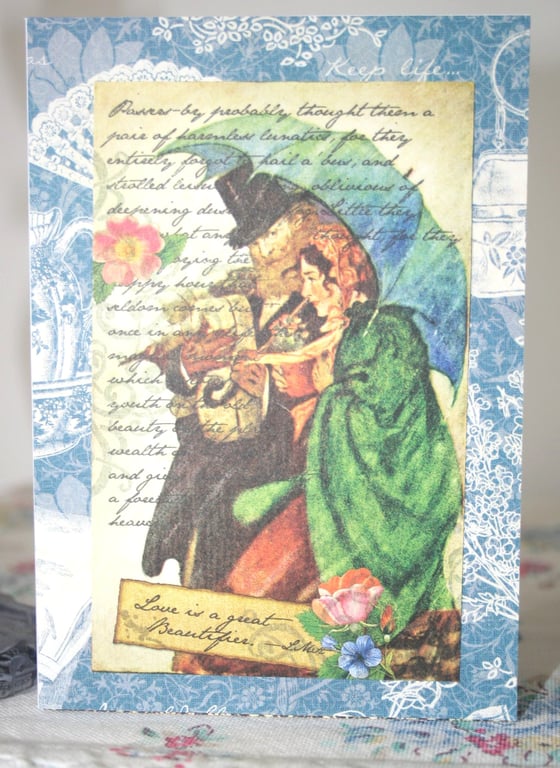 Vintage-style greeting card - Anniversary Card - Unique Little Women Card
