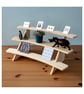 Concave Display Shelf with 3 Tier Stand for Memorabilia, Collectables, Retail - Image 1