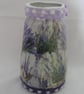 Decoupaged Lavender Glass Lamp - Image 7