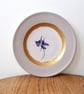 Decorative Wall Plate Handmade pottery wall plate with an iris flower - Image 1