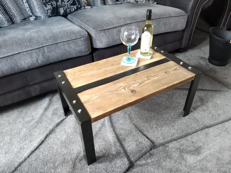 Industrial style handmade coffee table