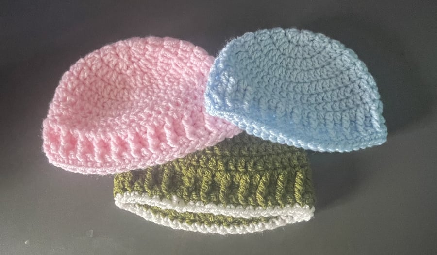 Handmade Crochet Baby Hats