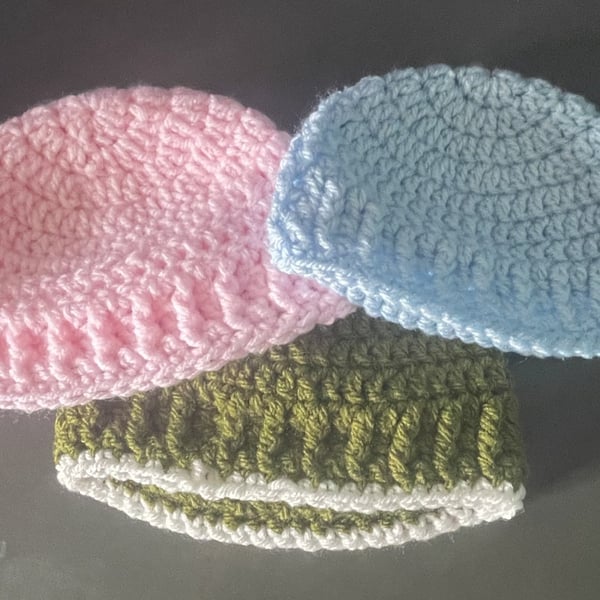 Handmade Crochet Baby Hats