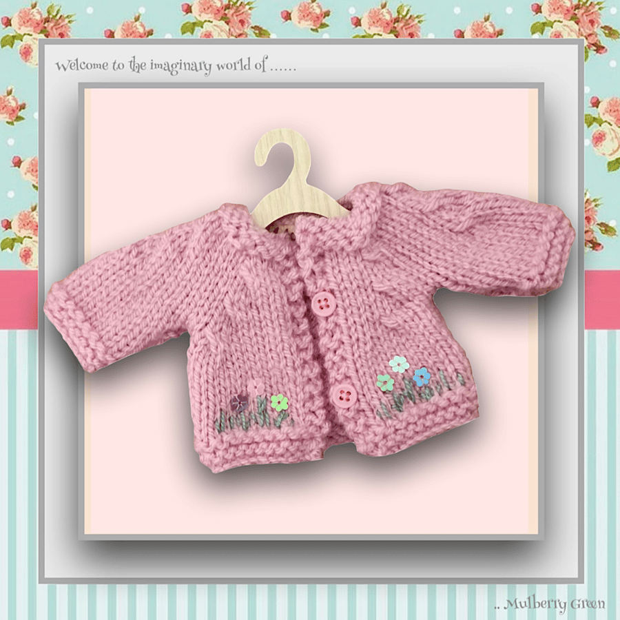 Reserved for Lynda - Meadow Flowers Cardigan in Pink