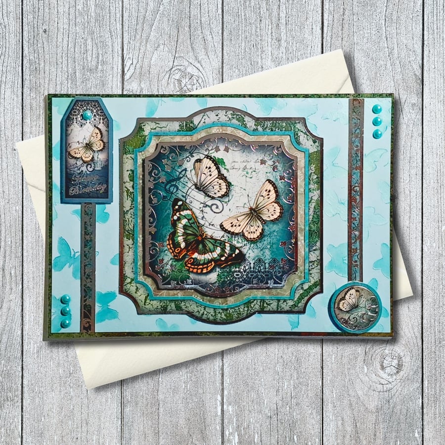 Happy Birthday Greeting Card Keepsake With Bu... Folksy