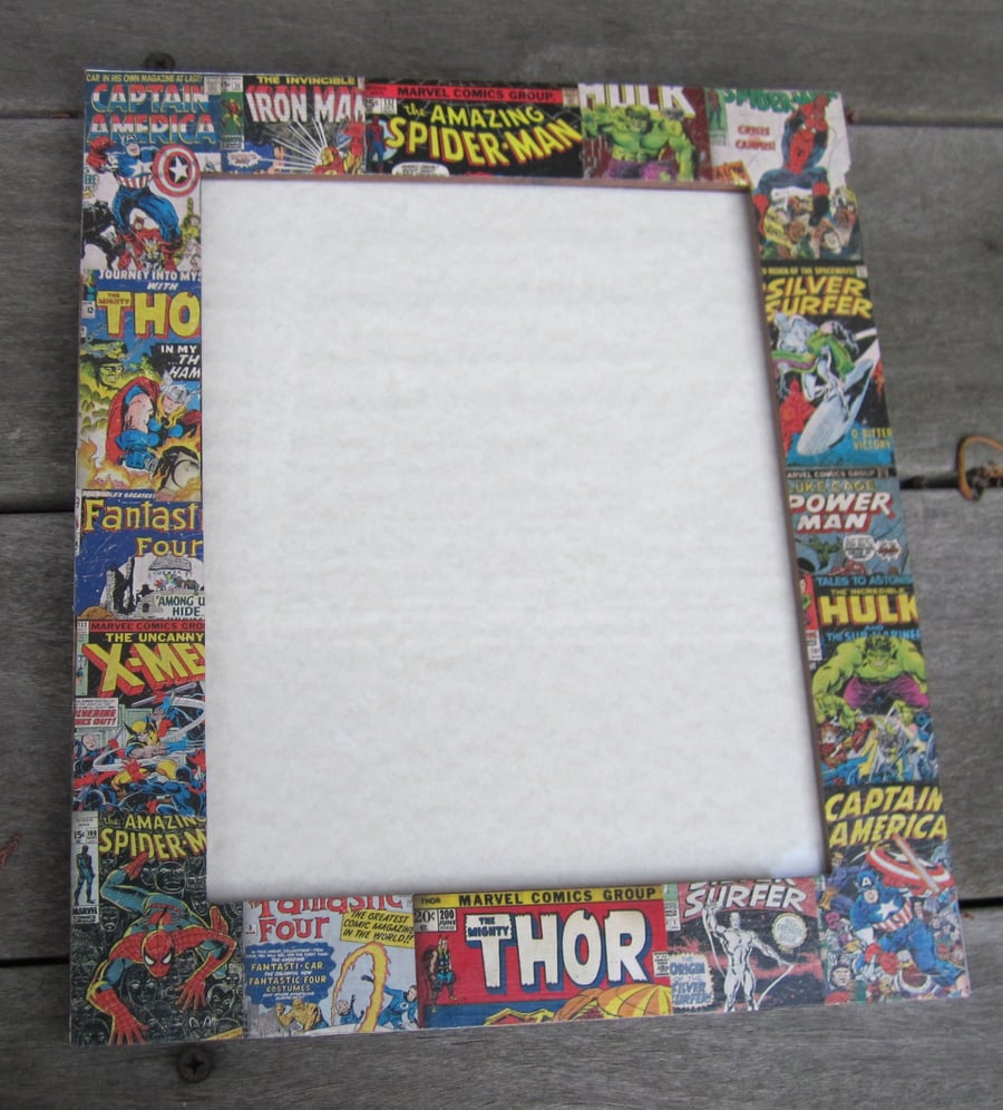 Marvel Super Heroes Decoupage Picture or Photo Frame 