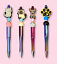 Beaded Pet Pens - Cat, Dog & Paw Print Pens - Choose Your Design Handmade