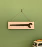 Reclaimed Wood Wall Plaque with Vintage Spanner -  Mancave, Shed Sign