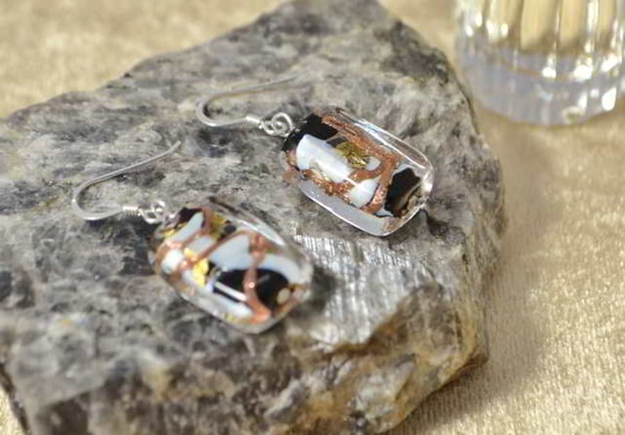 Murano Glass Sterling Silver Earrings
