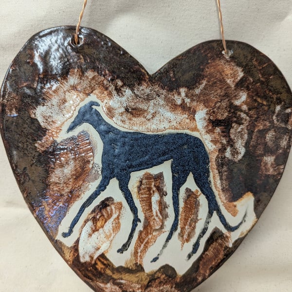 Greyhound Ceramic Heart