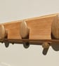 Handcarved Oak Pebbles Coat Rack - Image 7