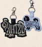 Shih Tzu Dog Keyring - Dog Silhouette Word Art Accessory
