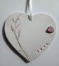Ceramic floral "love" heart hanging - Image 6