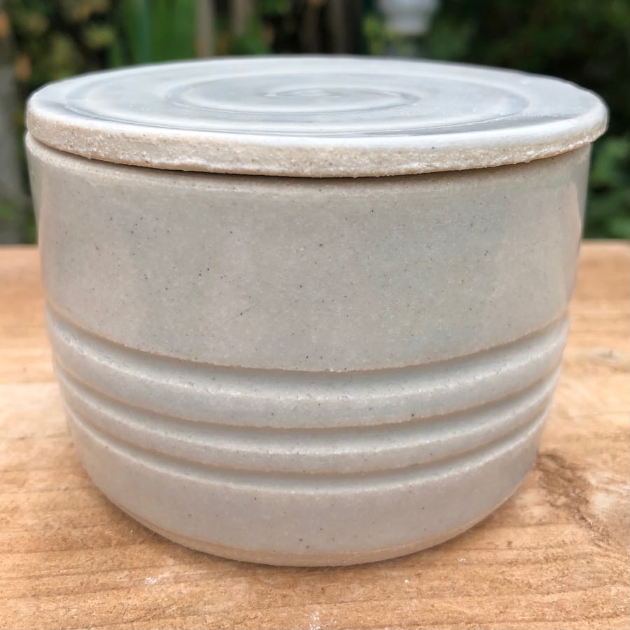 Stoneware Wheel Thrown Pottery Butter Keeper 