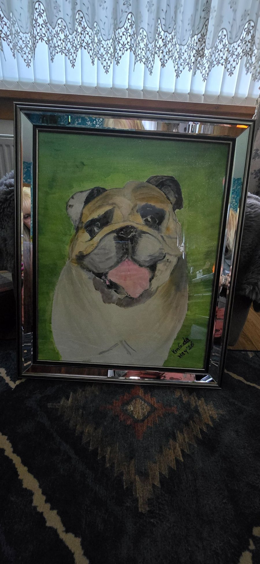 English bulldog painting - Freya