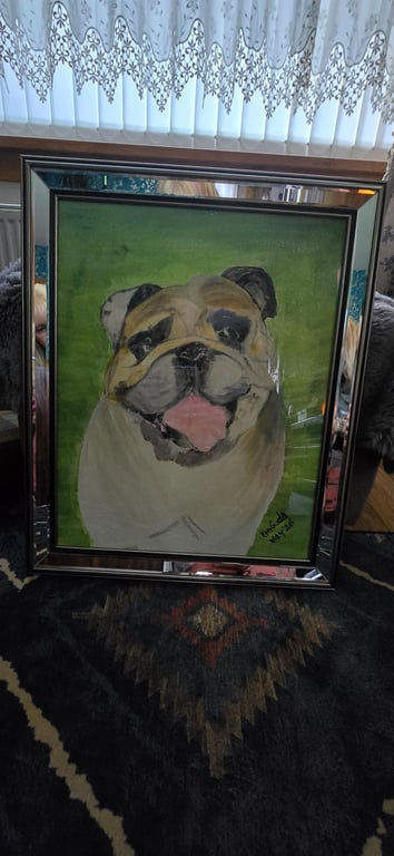 English bulldog painting - Freya