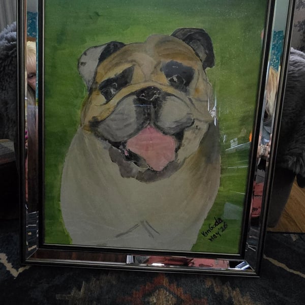 English bulldog painting - Freya
